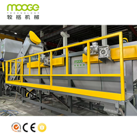 Ligne de lavage et de recyclage de bouteilles et fûts en plastique PP PE HDPE ABS avec broyeur, laveuse, sécheuse et contrôle PLC