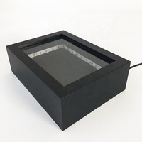 Boîte à Ombre Personnalisée Taille et Profondeur 5x7 Pouces Étui de Présentation Simple Noir avec Éclairage LED Cadre de Boîte à Ombre Noir