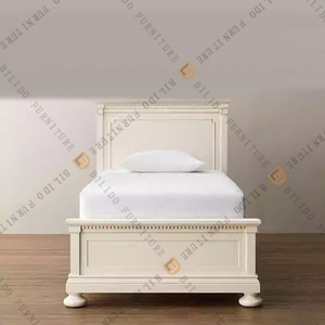 Amerikaans volledig massief houten <span class=keywords><strong>bed</strong></span> voor tienerjongens en -meisjes, 1,2 m modern eenpersoonsbed, op maat gemaakt slaapkamermeubilair - Product Image 5