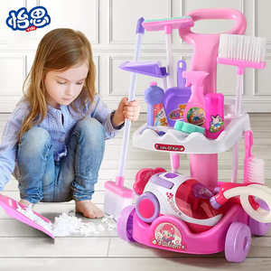 Populaire drôle en plastique semblant <span class=keywords><strong>ménage</strong></span> voiture jouet chariot Kits nettoyage jouet, enfant jouets nettoyage ensemble, nettoyage jouets ensemble pour enfants - Product Image 3
