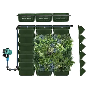 Außen vertikaler Garten automatisch hängender grüner Kunststoff-Bewässerung grüne Wand Blumentopf