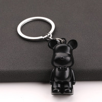 Porte-clés en alliage Ours Cyber Rouge Mignon de dessin animé Bitter Bear, modèle couple H-0084, pour voiture et sac à dos, personnalisable avec logo, tendance