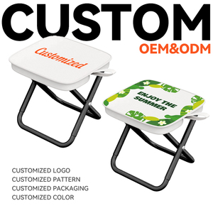 Customizable Portable Ultralight Iron <b>Folding</b> <b>Stool</b> Travel-friendly Small Bench Chair in Handbag-Style for Fishing Picnics - Product Image 2