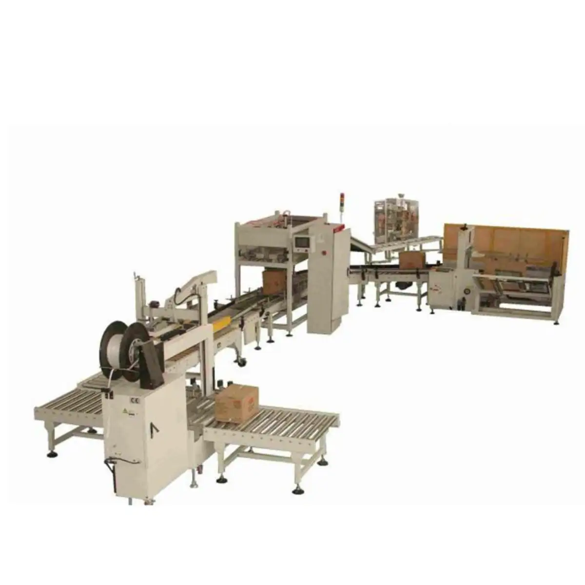 FILLING AUTO BRAND Packaging Machinery Corrugated Cardboard Box Packaging Machine In Production Line