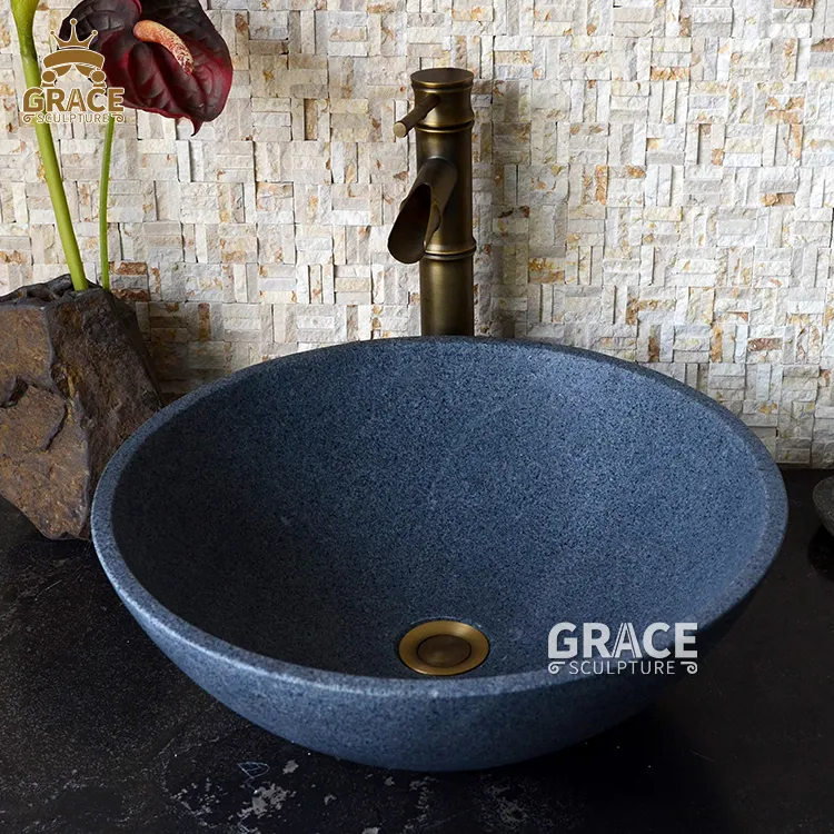 Factory Price Black Marble Stone Sink Hand Wash Basin