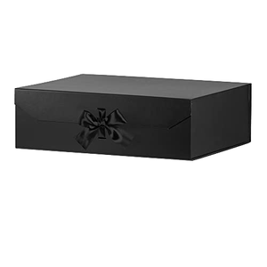 GoooodGift Extra <b>Large</b> Wedding <b>Gift</b> <b>Box</b> Black Ribbon Magnetic Closure Biodegradable Corrugated Board 19x16x6 Inches Rectangle - Product Image 1