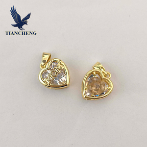 Ciondoli a Cuore con Strass, Charm Pendenti a Cuore per San Valentino, per Creazione di Gioielli Fai-da-Te, Orecchini e Collane - Product Image 4