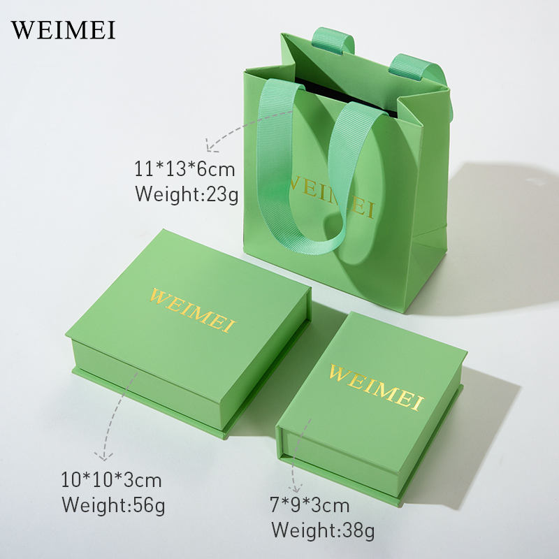 Caja de joyería verde