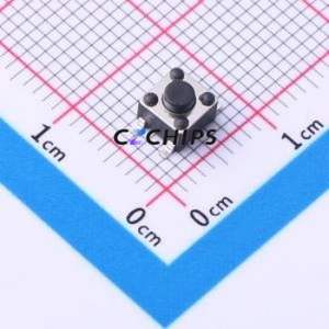 TD-1150SR-3.8H-250 Tactile Switch SMD-4P,4.5x4.5mm Switch Single Pole Single Throw Round Button 2.5N Vertical Mount - Product Image 1