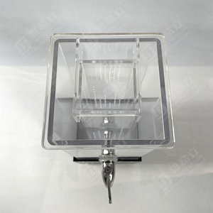 Distributeur de bière en acrylique transparent carré de 2 gallons, tour à bière de bar avec éclairage LED, présentoir moderne pour magasin - Product Image 6