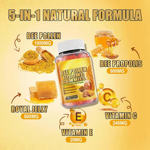 Gummies de pollen d'abeille 1000MG à marque privée, supplément de <span class=keywords><strong>propolis</strong></span> d'abeille pour l'immunité et la santé de la peau - Product Image 5