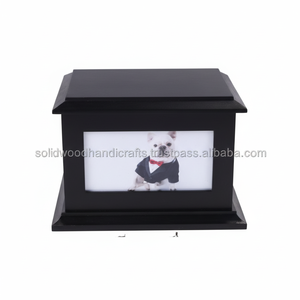 Caja de urna de madera para cenizas de mascotas Urnas de cremación de madera para cenizas de perros y gatos Urnas de palisandro a bajo precio - Product Image 1
