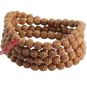 Fashion Rudraksha 108 Prayer Beads Necklace Wholesale For DIY 108 Mala making