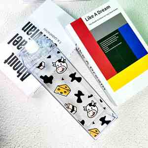 1000ML Reusable Custom Logo Transparent Clear <b>Milk</b> Carton Shaped <b>Plastic</b> <b>Bottle</b> Direct Drinking Lid Dishwasher Safe for Party - Product Image 3