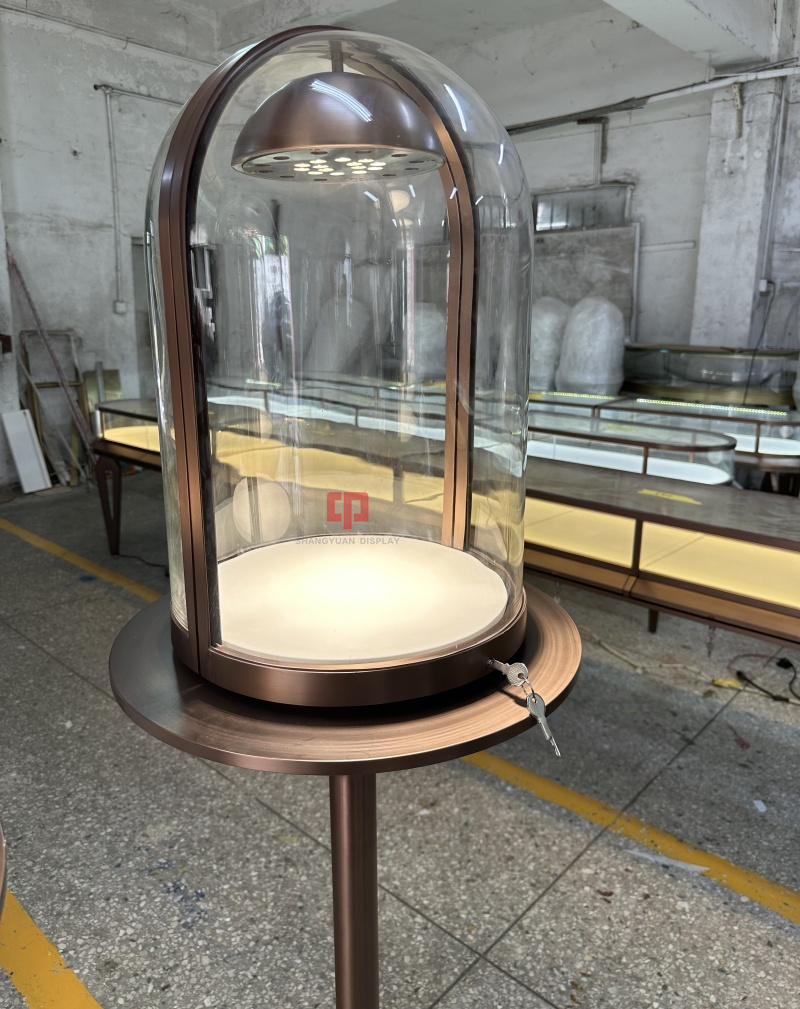 long chain display jewelry counter tray