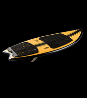 Vente chaude Planches de wakesurf en résine époxy de qualité supérieure personnalisées Noyau en mousse EPS Wakeboard en fibre de verre Bois fabriqué EVA