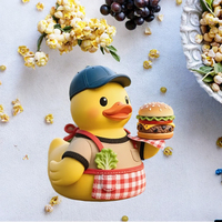 Décoration d'intérieur moderne : Figurine de canard de Hambourg en résine faite à la main, amusante, pour cosplay de serveur, ornements d'intérieur, artisanat pour salon