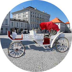 Carrosse de balade Victoria blanc électrique pour mariage, avec haut-parleur Bluetooth - Product Image 4