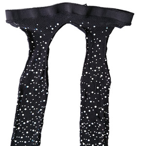 Collant a rete da donna Sexy calze di Nylon con strass lucidi paillettes con apertura sul cavallo maglia Glow <span class=keywords><strong>in</strong></span> the Dark calze collant - Product Image 3
