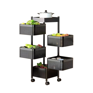 Estante de almacenamiento plegable de 5 capas, estantes de acero, almacenamiento para el hogar, soporte para ollas, estantes plegables para Cocina - Product Image 6