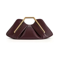 Pochette élégante en métal pour femme, sac de soirée plissé effet nuage, sac à main texture crocodile, pochette de luxe pour mariage et soirée