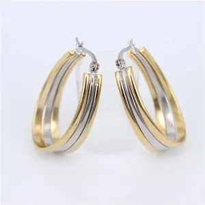 316L fashion stainless steel earring thread hoop earring women custom daily earring