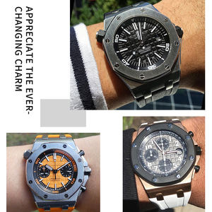Audemars 피게트 FKM 고무 시트 26170 15710 OFFSHORE 피에트 시계 밴드 스트랩 접는 버클 팔찌 28mm 고무 시계 밴드 - Product Image 6