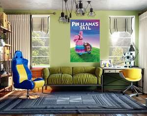 Fournitures de fête pour jeux vidéo Grand poster 24pcs Stickers de queues Pinata Party Games Pin Tails Lama Décorations pour fêtes d'enfants - Product Image 6