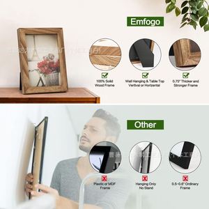 Wood Photo <b>Frame</b> Rectangle <b>Wall</b> Desktop Decorative <b>Frame</b> For Home Office Display - Product Image 4