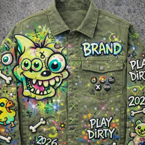 Suéter de Hombre de Manga Larga con Hombros Caídos, Estilo Vintage, Cortado, con Estampado Digital Gráfico de Cristales de Imitación, Grueso y Afelpado - Product Image 4