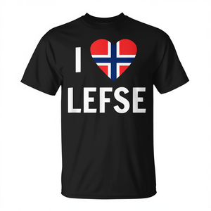 Maglietta promozionale norvegese I Love Lefse - Product Image 2