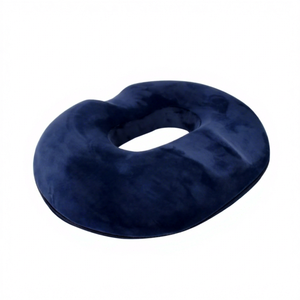 U Shape Memory Foam Seat Cushion for Chair Pressure Relief <b>Buttocks</b> Support Solid Navy Blue Color - Product Image 2
