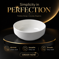 Bol à soupe rond de 5/5,5 pouces, assiette basse coréenne en céramique blanche, pour dîner, dessert, riz, en porcelaine