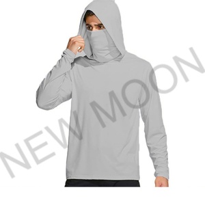 Sweat à capuche personnalisé sublimé UPF 50+ à manches longues, protection solaire extérieure, couleur unie, chemise de pêche grande taille, vêtements de pêche - Product Image 3