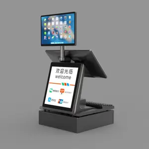 ماكينة تسجيل النقود بشاشة ذكية تعمل باللمس مقاس 15.6 بوصة من الشركة المصنعة وجهاز نقطة بيع طرفي بنظام ويندوز للمتاجر الكبيرة