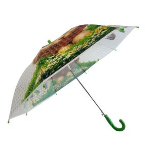 Parapluie droit personnalisé à impression numérique animale, léger, ouverture manuelle, fibre de verre, pour affaires et voyages - Product Image 2