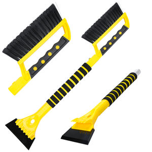 Grande <span class=keywords><strong>raclette</strong></span> grattoir et brosse pour <span class=keywords><strong>pare</strong></span>-<span class=keywords><strong>brise</strong></span> de voiture neige givre outil de déglaçage grattoir avec poignée en mousse pour voitures camions fenêtre - Product Image 1