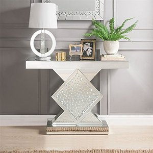 Living Room Furniture mirrors(old) Top Selling Unique Design Mirrored Crushed Diamond Console Tables With Mirrors