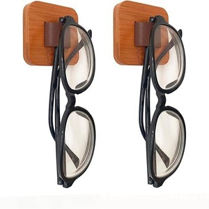 ชั้นวางแว่นตาไม้ติดผนัง 2 ช่อง ที่เก็บของทนทานสำหรับห้องน้ำทางเข้าบ้าน - Product Image 1