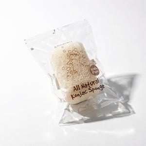 Éponge naturelle en konjac Atomonth pour le visage et le corps, nettoyage doux, exfoliation, à base de plantes bio, végane, hypoallergénique - Product Image 1