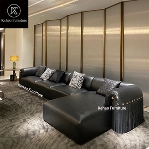 Canapé de salon moderne confortable <span class=keywords><strong>Marenco</strong></span>, canapés italiens de luxe en tissu microfibre, canapé sectionnel modulaire en velours - Product Image 3