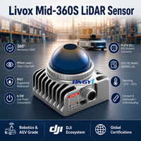 Livox Mid360S Lanwo LIDAR, Escáner LIDAR DJI Mid-360, Exploración de Obstáculos DJI, Topografía, Protección de Personas/Áreas, CE