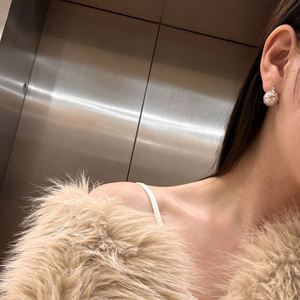 Dylam Unique Fashion Design Sparkling Surface 925 Sterling Silver Rhodium 22K Gold Plated <b>Hook</b> <b>Clip</b> on Stud Earrings Jewelry - Product Image 3