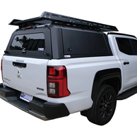 Auvent de camionnette en alliage d'aluminium pour Mitsubishi Triton L200 2019-2026 Double Cabine, étanche, verrouillable, installation sans perçage