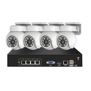 HD 4MP 5MP 8MP đầy đủ màu sắc ngoài trời Mạng CCTV PoE hệ thống 360 xoay Dome Camera NVR ngày tầm nhìn ban đêm 1-năm bảo hành CMOS - Product Image 5