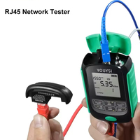 Testeur de puissance optique mini 4-en-1 avec VFL, testeur réseau RJ45, stockage de 500 données, autonomie de 60h, chargement USB, OPM avec calibrage DIY