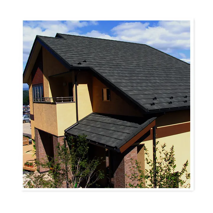 Hot Sale In America Easy Installation Stone Coated Metal Roof Tile Interlock Tile Build Roof