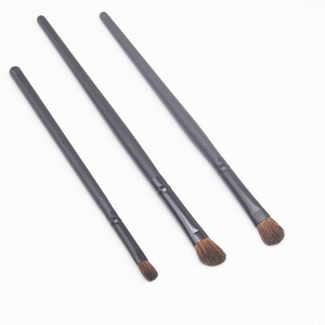 Brocha pequeña para sombra de ojos de pelo de poni, 1,4 cm, mango de madera, brocha individual para maquillaje de ojos, para contorno de ojos ahumados - Product Image 5