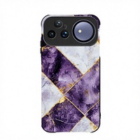 Étui de téléphone portable de luxe personnalisé en TPU imprimé IMD, résistant aux chocs, pour 13/11/12 Pro Max/X/XS/XR, design géométrique rayé marbré