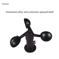Veinasa XS-WSS02-5V-RS485 Anémomètre de bateau en alliage d'aluminium, capteur de vitesse du vent 0-70 m/s, résolution 0,1 m/s, détection à partir de 0,3 m/s